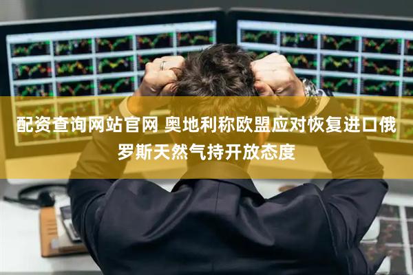 配资查询网站官网 奥地利称欧盟应对恢复进口俄罗斯天然气持开放态度