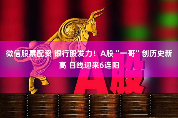 微信股票配资 银行股发力！A股“一哥”创历史新高 日线迎来6连阳