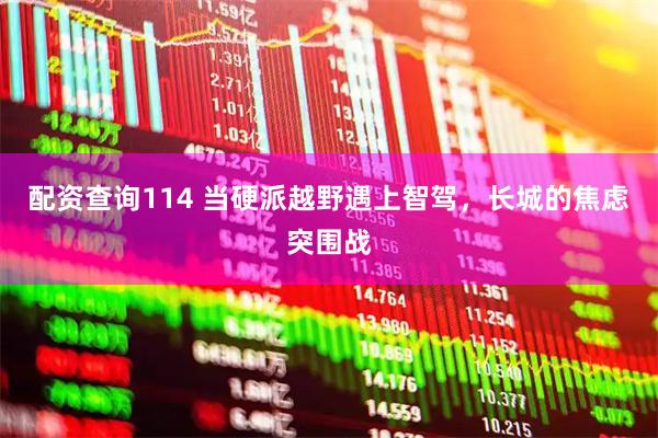 配资查询114 当硬派越野遇上智驾，长城的焦虑突围战