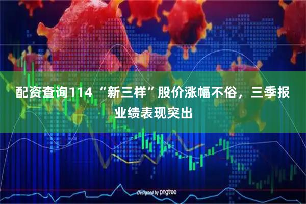 配资查询114 “新三样”股价涨幅不俗，三季报业绩表现突出