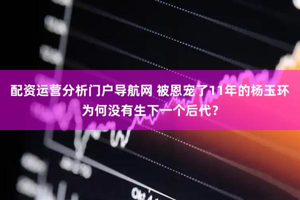 配资运营分析门户导航网 被恩宠了11年的杨玉环为何没有生下一个后代？
